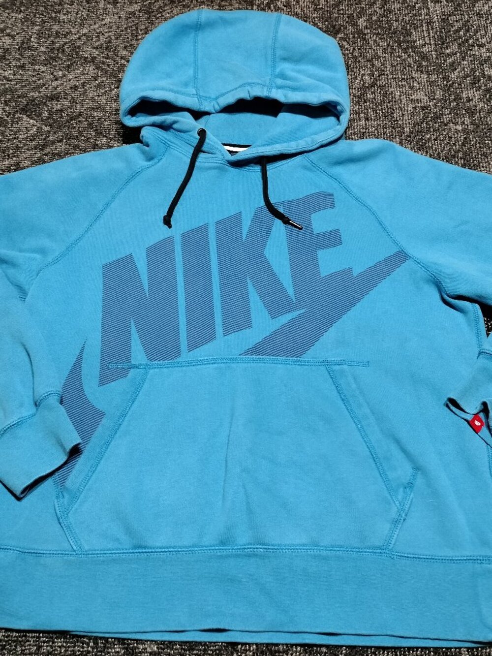 NIKE AW77 Men's Pullover Hoodie Jacket Sweatshirt Blue Size Large L heavyweight